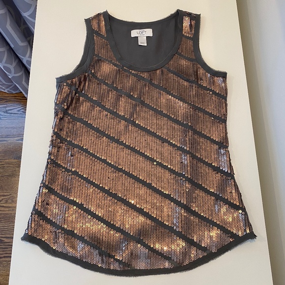 LOFT Sequin Top - Sz XXSP - Picture 1 of 12